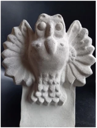 Kleine Eule, Kleinskulptur aus Beton